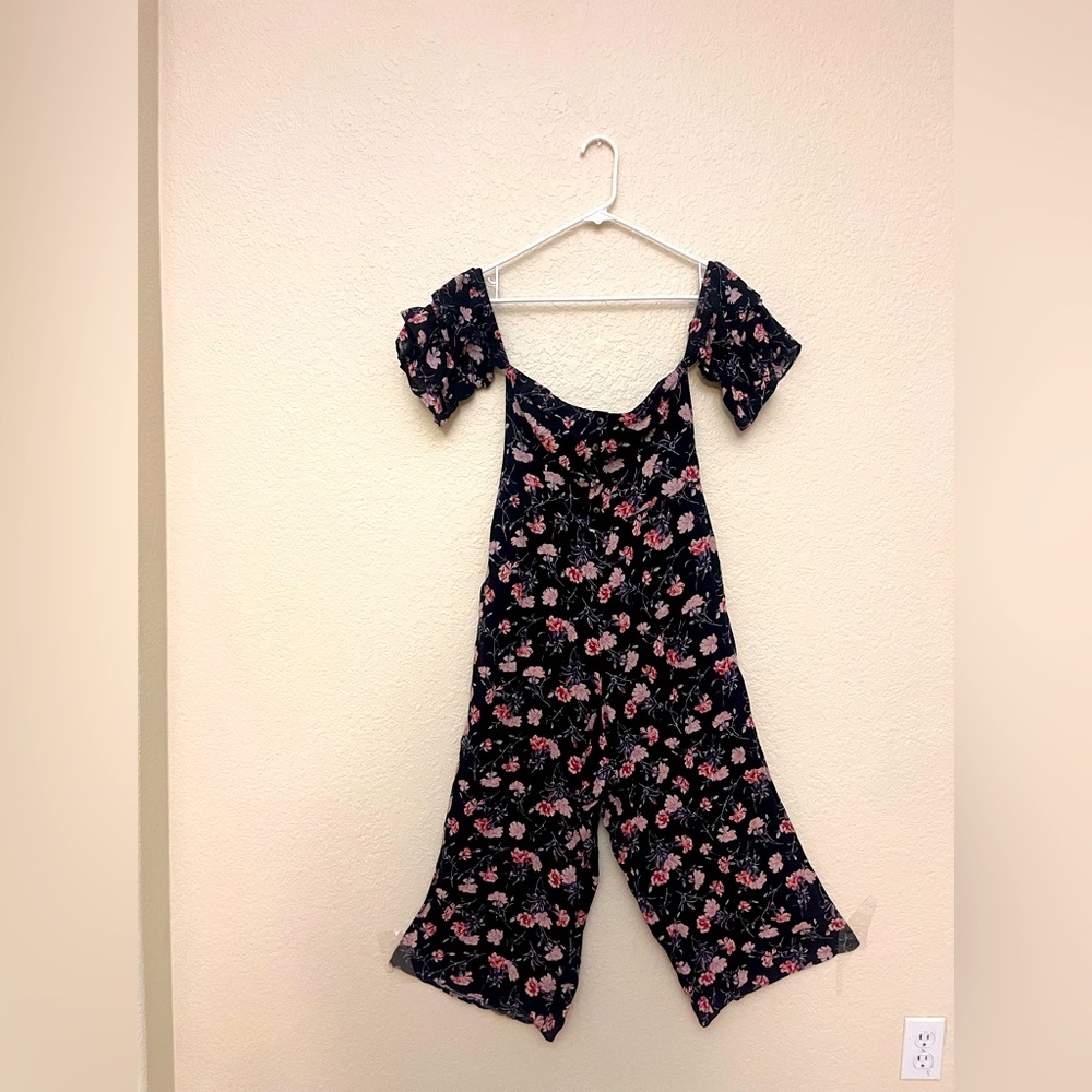 American Eagle Outfitters Flowered Jumpsuit